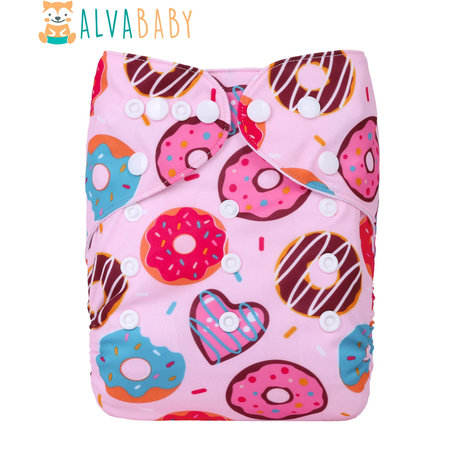 ALVABABY-모던한 천 기저귀, 사용하기 쉬운 천 기저귀, 재사용 가능한 천 기저귀, 1 개 기저귀 삽입