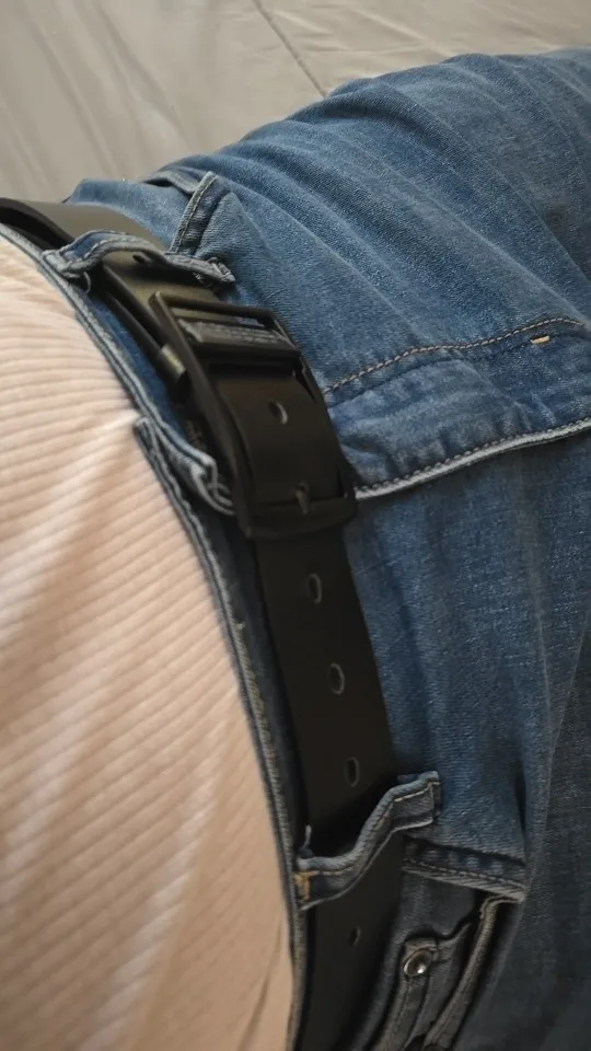 MIDNIGHT SOVEREIGN™ – Black Buckle Genuine Leather Belt photo review