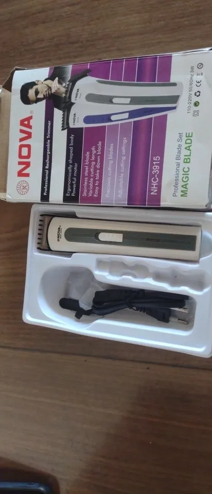 Máquininha De Cortar Cabelo e/ou Barbeador Portátil Aparador Barba 3915 bivolt Recarregável-ENVIO IMEDIATO PARA TODO BRASIL photo review