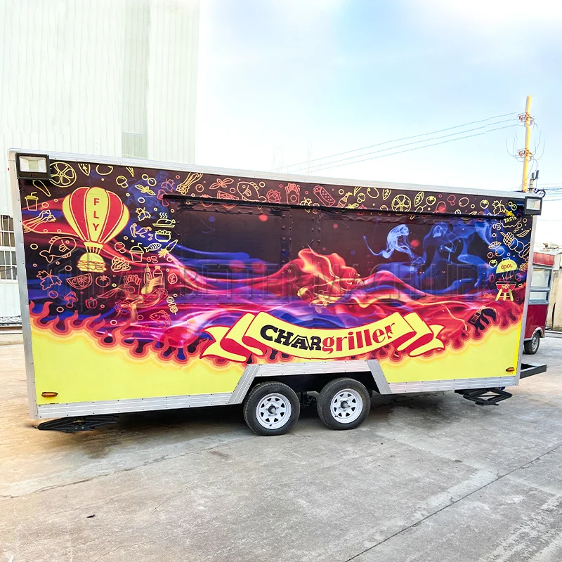 אוכל קייטרינג אוכל קייטרינג קדימונים בטאקו נייד משאית פיצה מטבח נייד פיצה עגלת קפה עגלה