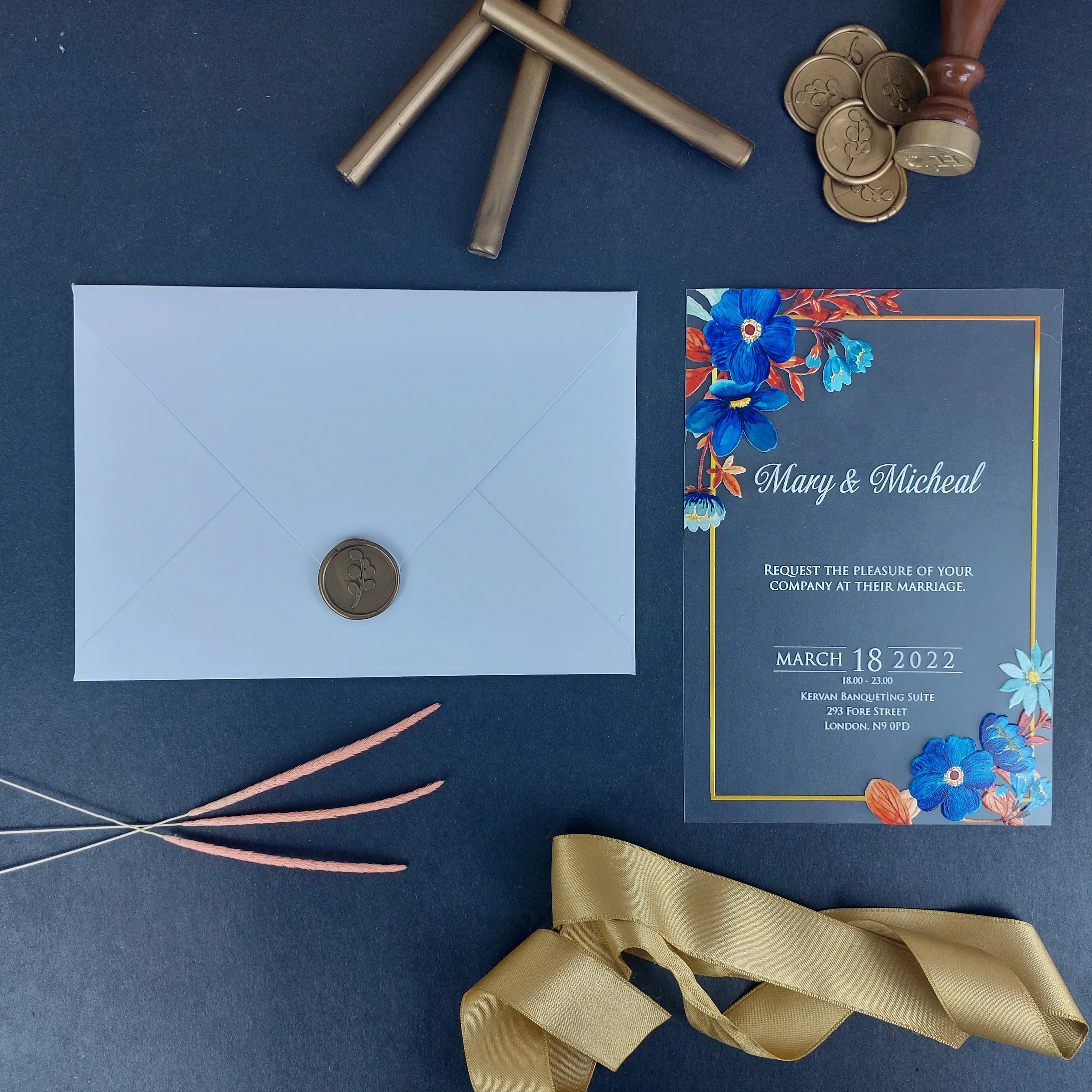 

50 pec/lot custom clear envelope translucent paper envelope set letter Vintage wedding invitation cards with envelopes, sealing wax