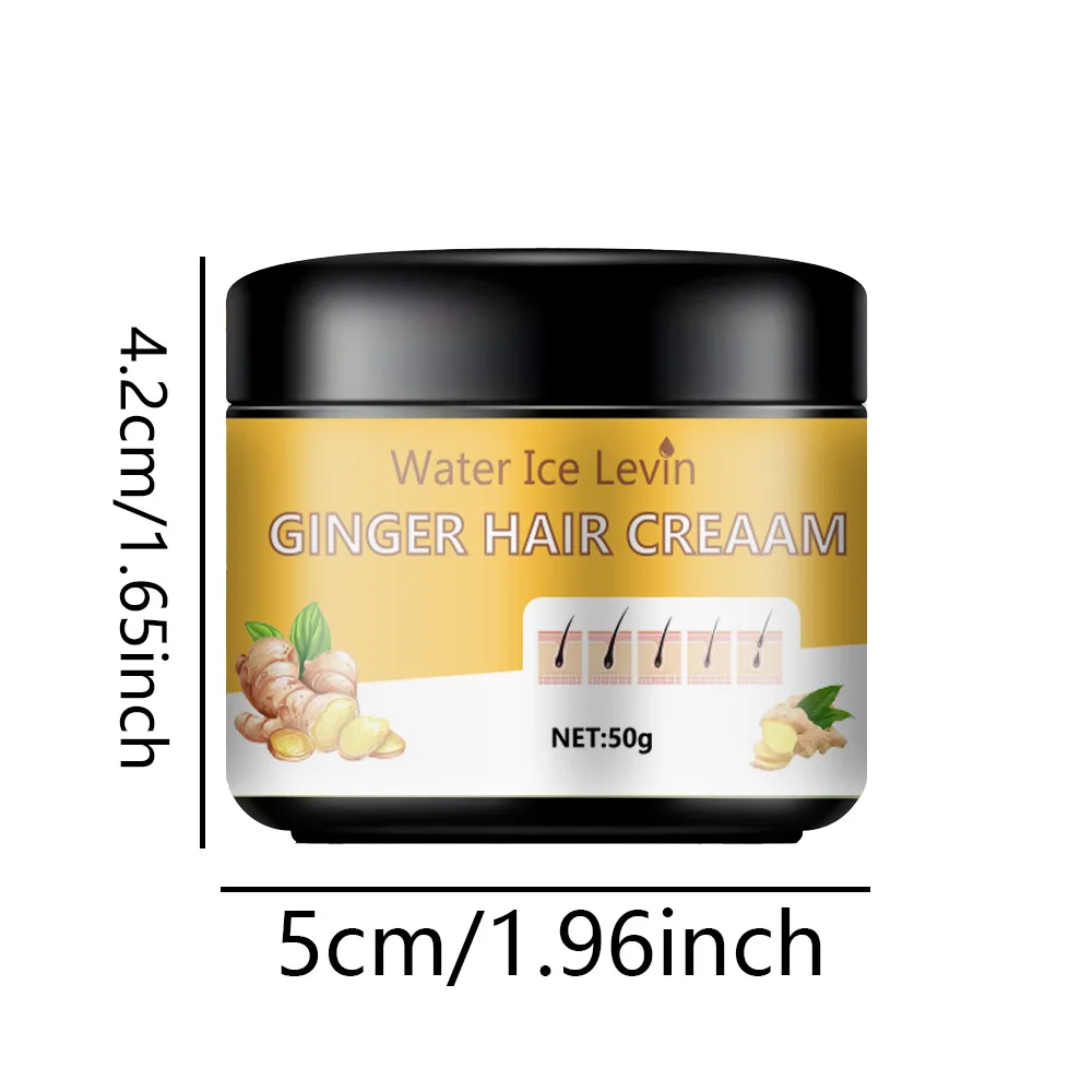 Ginger Scented Hair Cream Moisturizing Scalp Massage Conditioner Natural Ginger Extract Nourishing Soothing Dry Hair Suitable Normal Hair