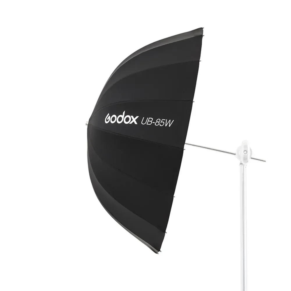 Godox UB-85W 85cm 33.5in Parabolic Black White Reflective Umbrella Studio Light Umbrella with Black Silver Diffuser Cover Cloth