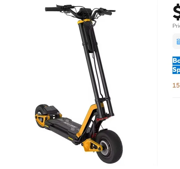 Bonus price on Original Inm0tion RS 72V 40Ah Adjustable Suspension Top Speed 100Km/h 2*4200W Motor Smart Electric Sc00te