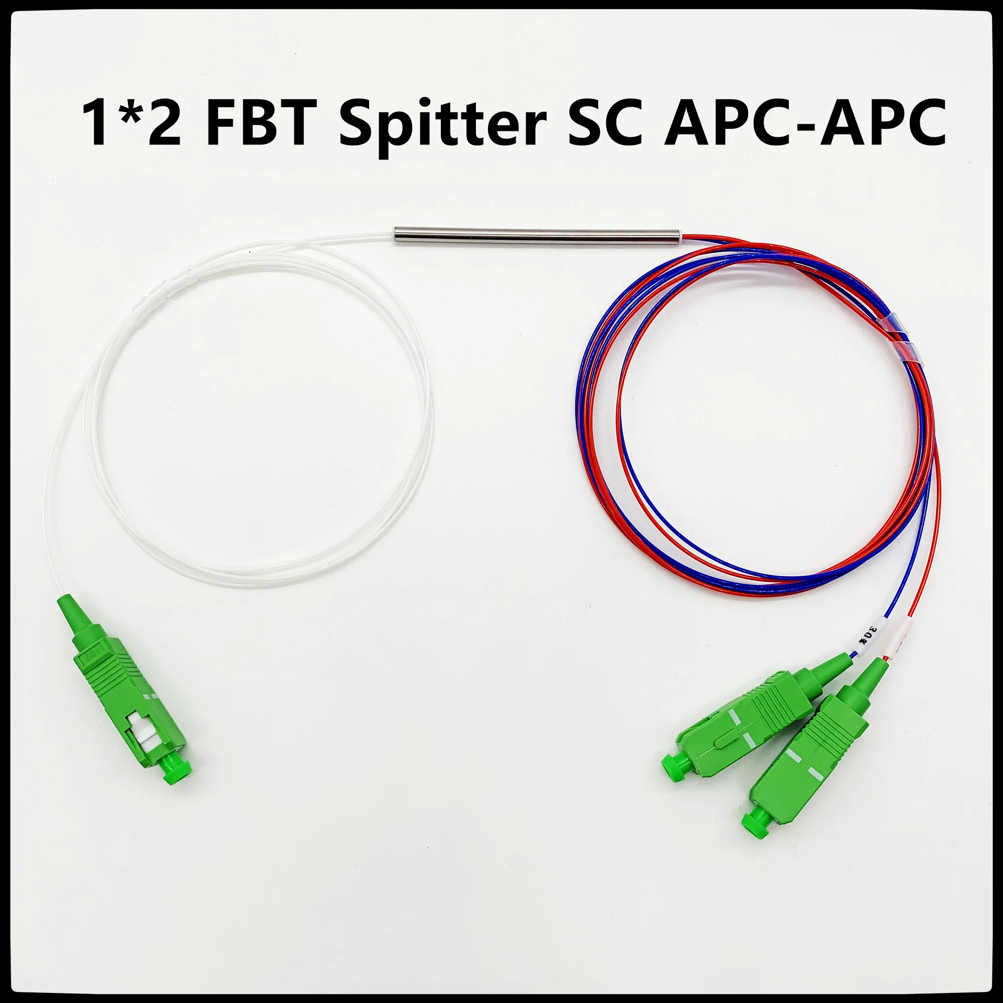 

6pcs 1x2 Fiber Optic FBT Splitter with Connector 0.9mm 10/90 20/80 30/70 35 /65 25/75 15/ 85 5/95 PLC Unbalanced Coupler SC APC
