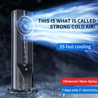 Mini-refroidisseur d'air USB : humidification par nano-pulvérisation, refroidissement par eau, refroidissement rapide, réglage multi-vitesses, portable pour le bureau 2