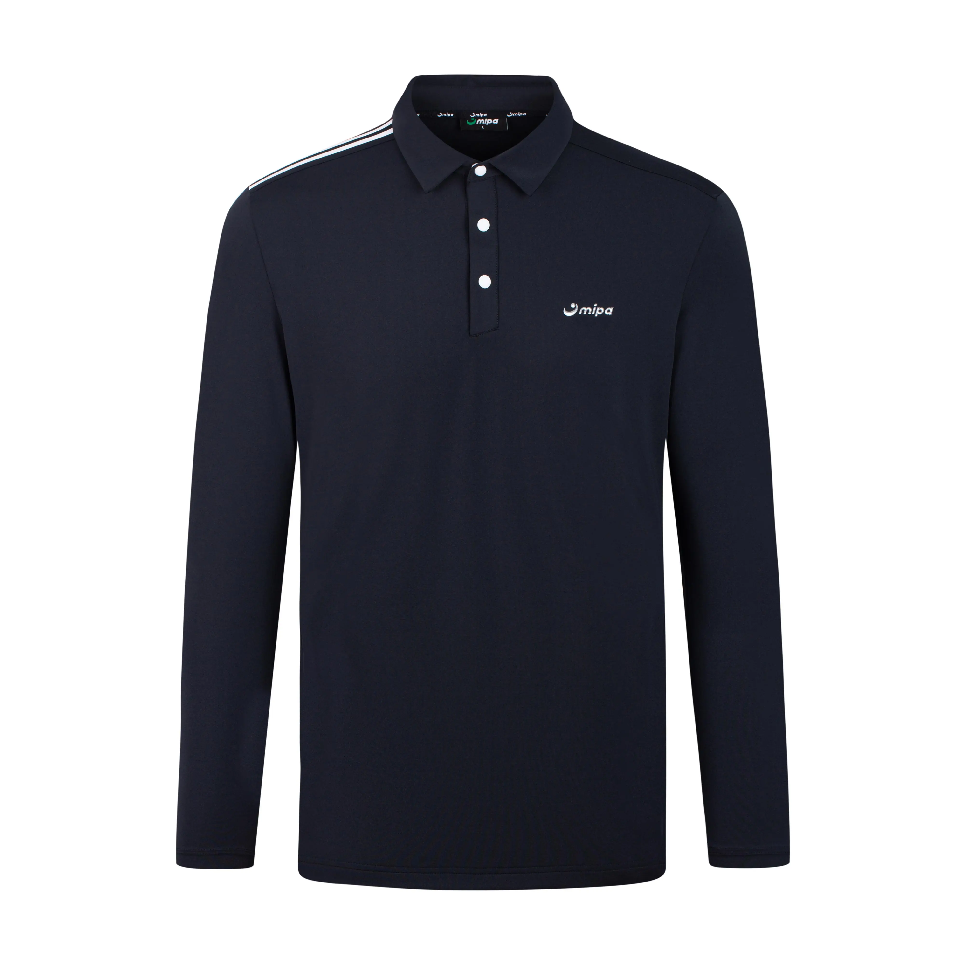 

Mipa Logan for Men Logo on Chest Fancy Neckline as Decorative Highlights Coat Spring Autumn Sun Protection Men's Golf Shirt