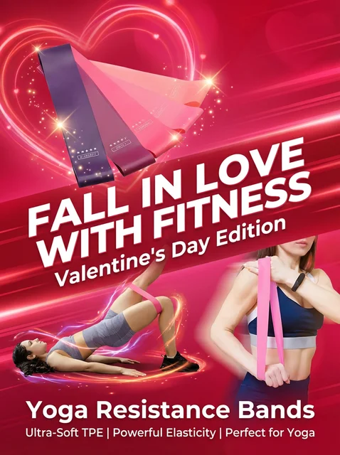 Yoga Resistance Band – TPE Material, Soft & High Elasticity, for Yoga & Glute Squats, Durable