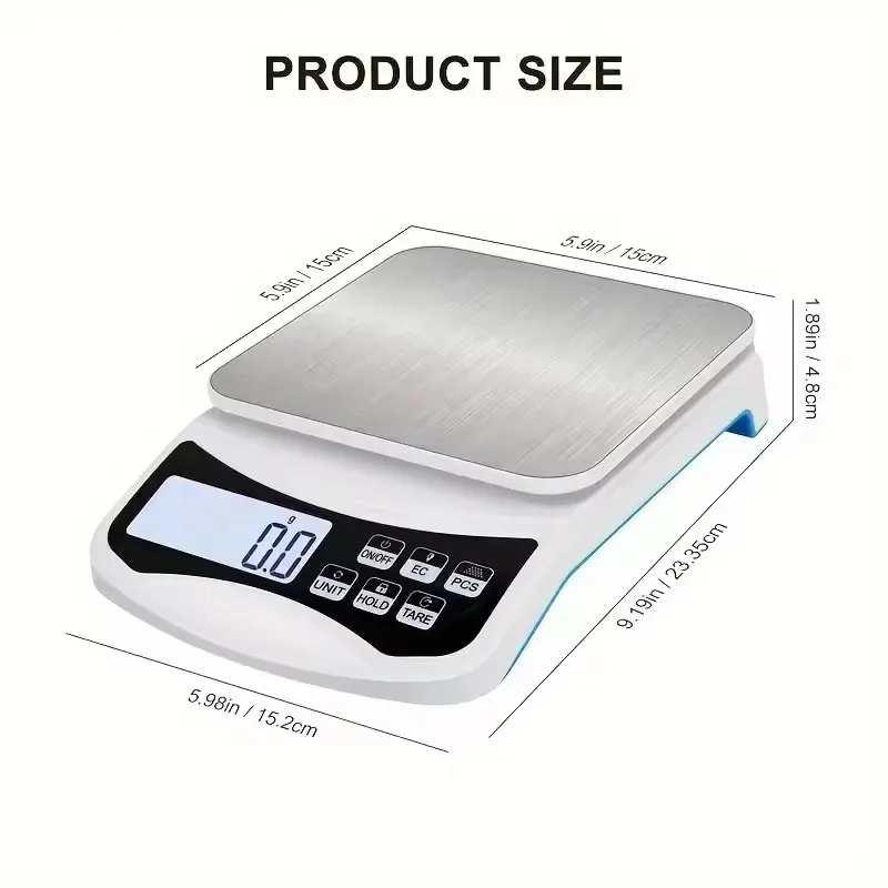 Precision Electronic Kitchen Scale - High-Accuracy Digital Display for Lab and Food Use (Battery Not Included)