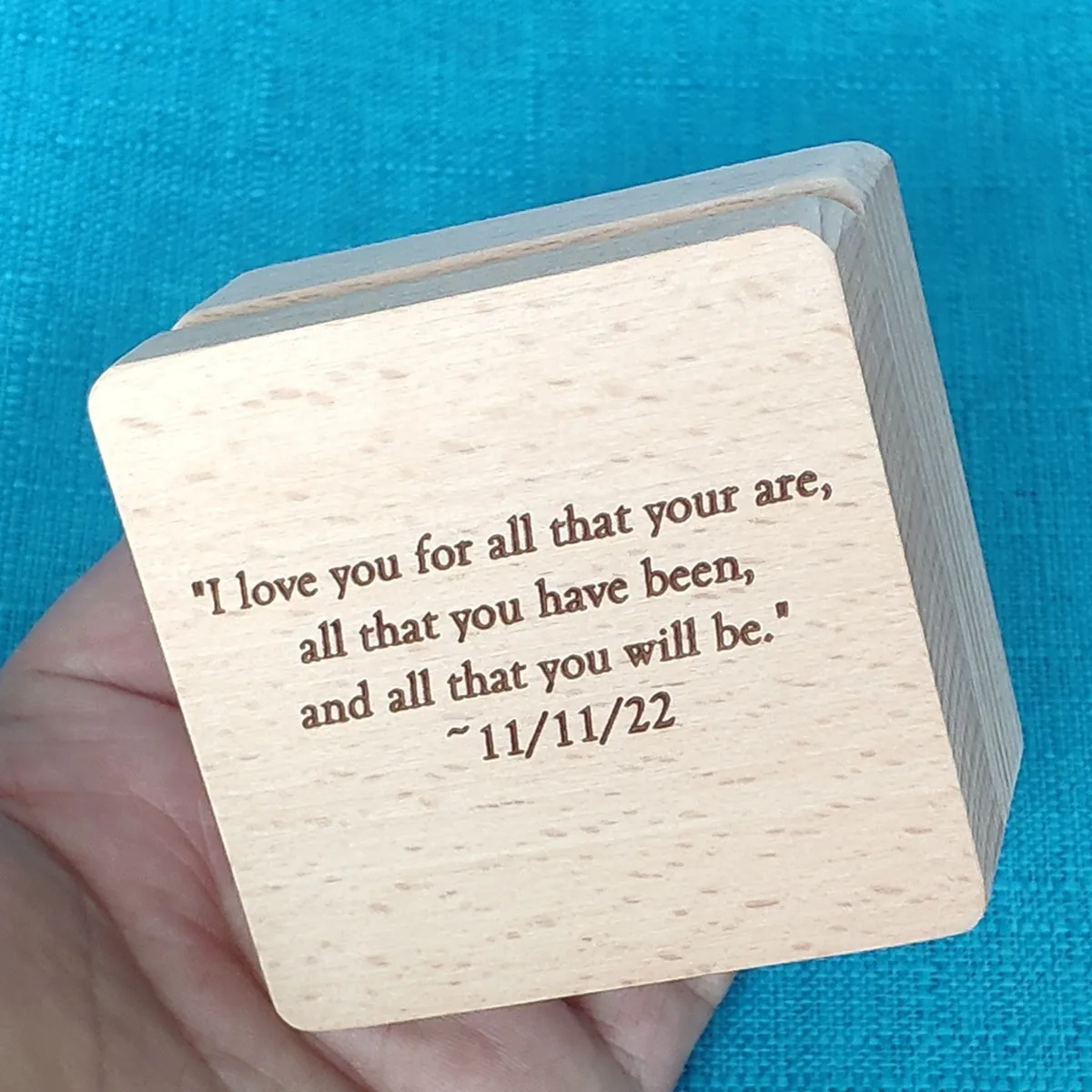 

I Love You All Wood Wind Up Photo Music Box Customized Gifts Birthday Wedding Anniversary Personalized