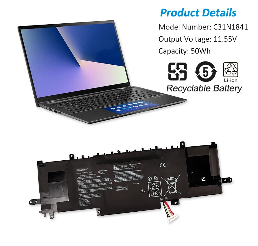 ZenBook UX334FL UX333FAC UX433FL UX433FLC UM433DA UM433IQ UM434DA UM434IQ 11.55V 50WH