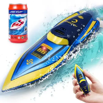 360° Rotating Fast RC Boat - Pool and Lake RC Boats, Underwater RC Speedboat Toys, Mini RC Boats for Adults and Kids, 2.4GHZ 1