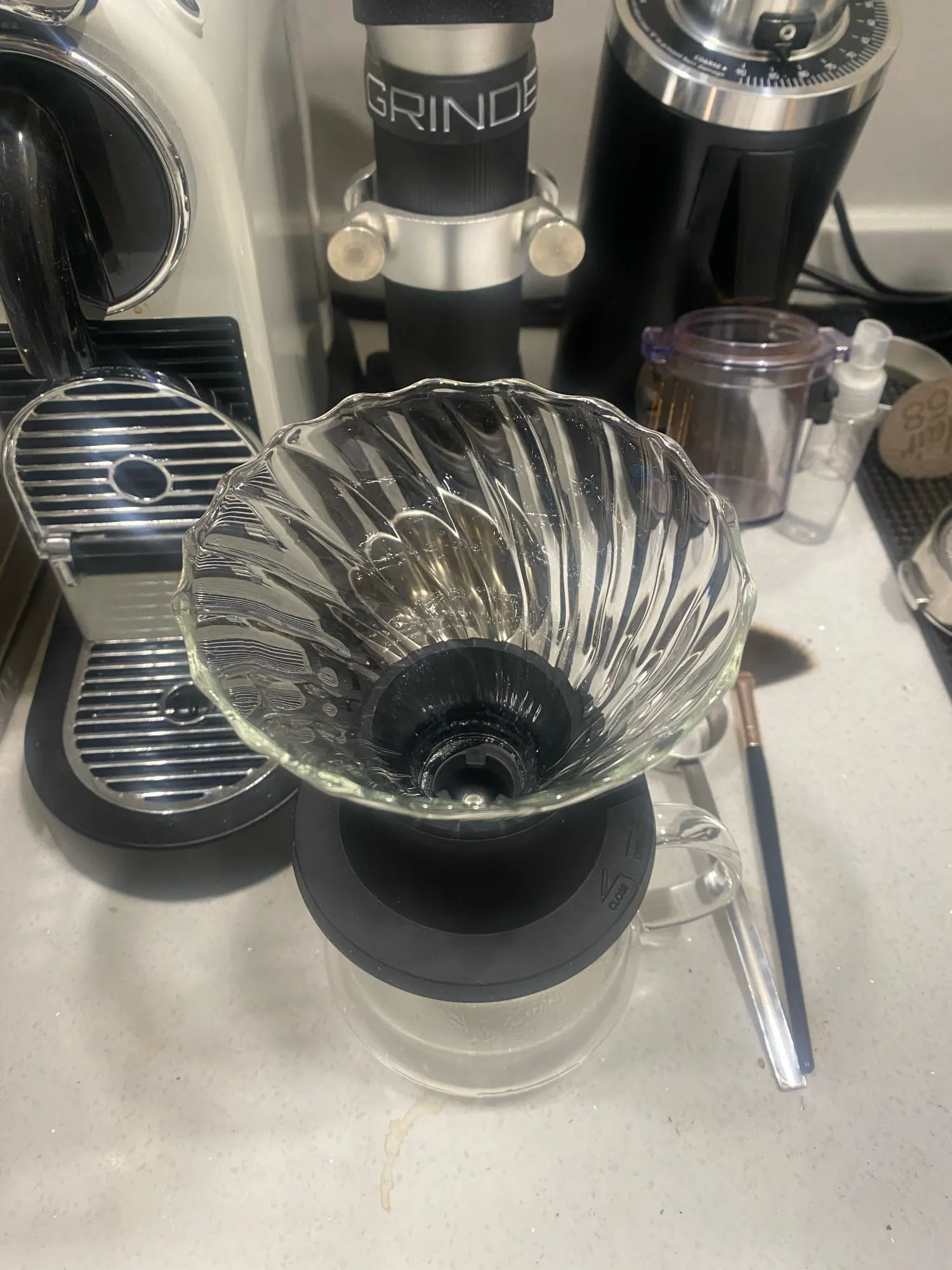 Reusable Immersion Coffee Dripper and Filters Glass Hand Brewing Coffee Maker Filter for Home Office Restaurant Coffee Shop Use photo review