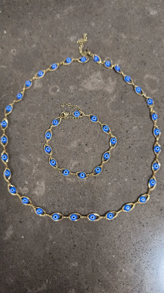 Golden Turkish Eye Set | Gold Jewellery by Spencer Vibes photo review