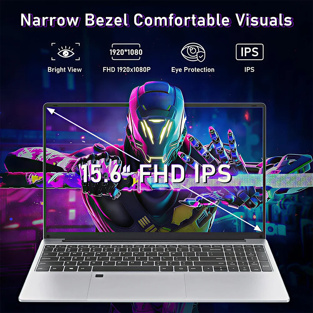 Fingerprint Unlock 15.6" Intel Core i9 10980HK Computer Windows 11 Pro 16GB DDR4 1TB SSD Notebook PC Portable Laptops Gaming - immagine 5
