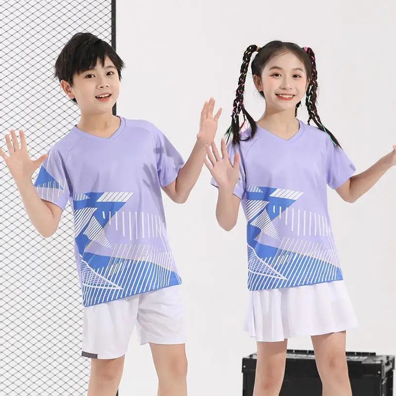 Table Tennis Jersey Round Neck Quick Dry Sports Badminton T-shirt Short Sleeve Ping Pong Shirt Men Women Children 3D Print