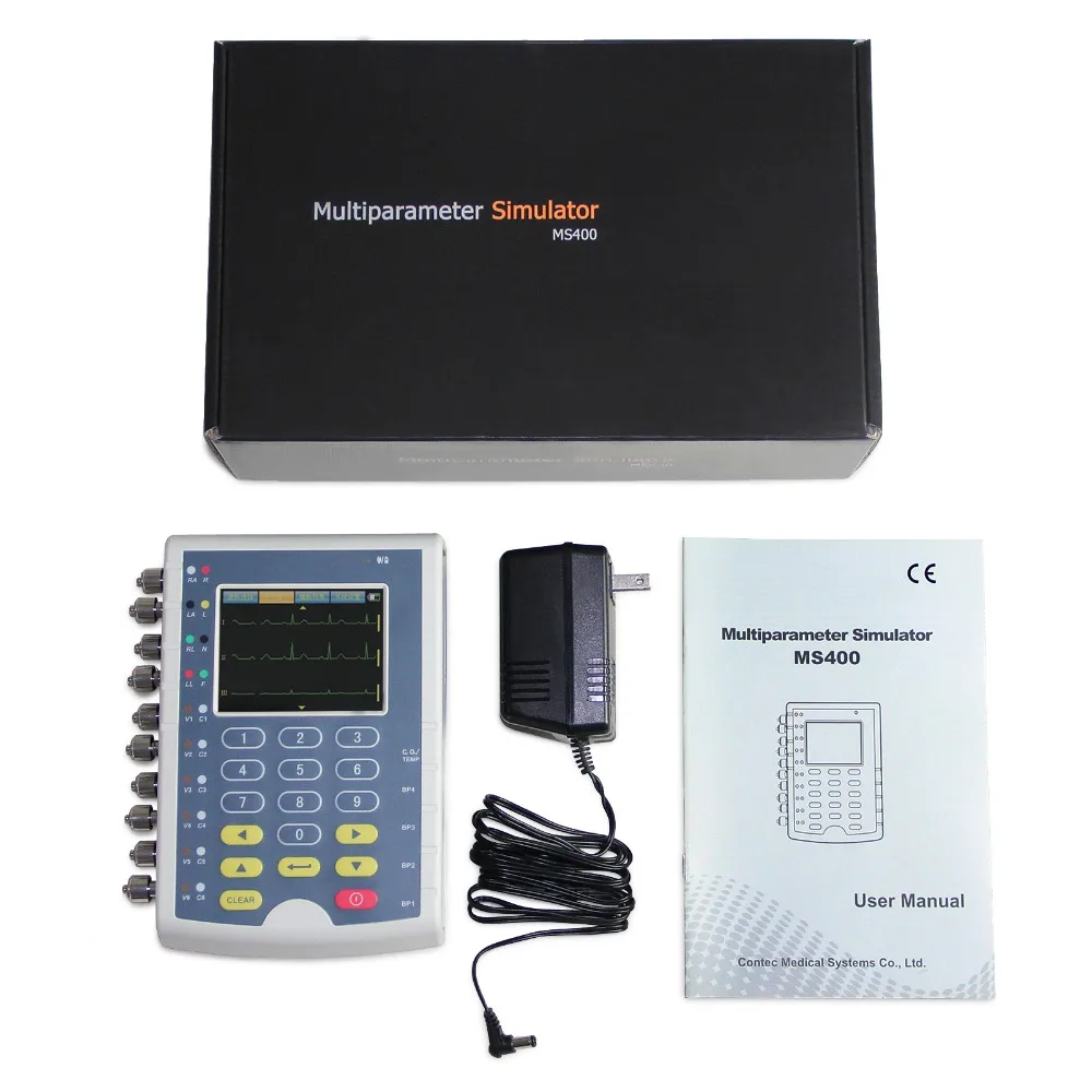 Contec 멀티 파라미터 환자 시뮬레이터, MS400, ECG IBP 온도 환자 시뮬레이터, 제조업체 배송