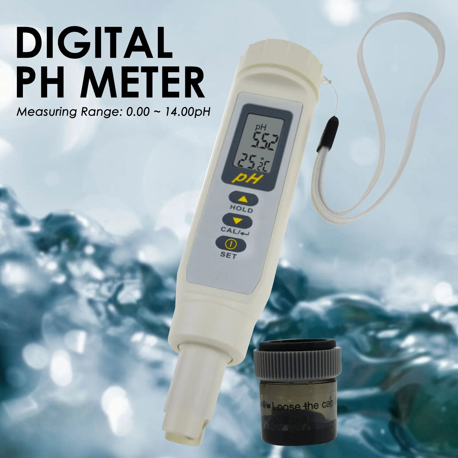 Pentype Ph Meter 0.0014.00pH Range W/ MultiPoints Calibration