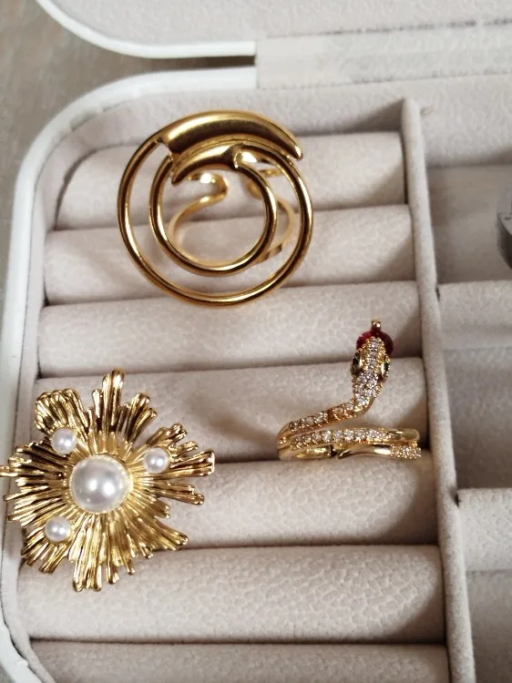 Fashion Gold Color Stainless Steel Rings photo review