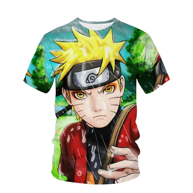 

Children's new summer Naruto T-shirt anime 3d printing children boys and girls new Uzumaki Naruto short-sleeved top 2-14t