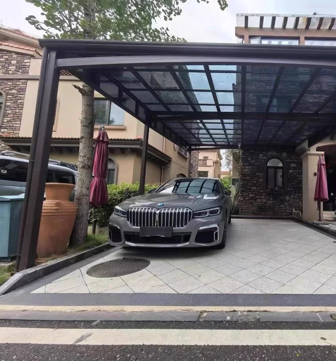 Outdoor Parking Garden VillaShelter Canopy Tent Car Carport Metal Garage Exterior Sunshade For Aluminium Alloy Cars Shed photo review