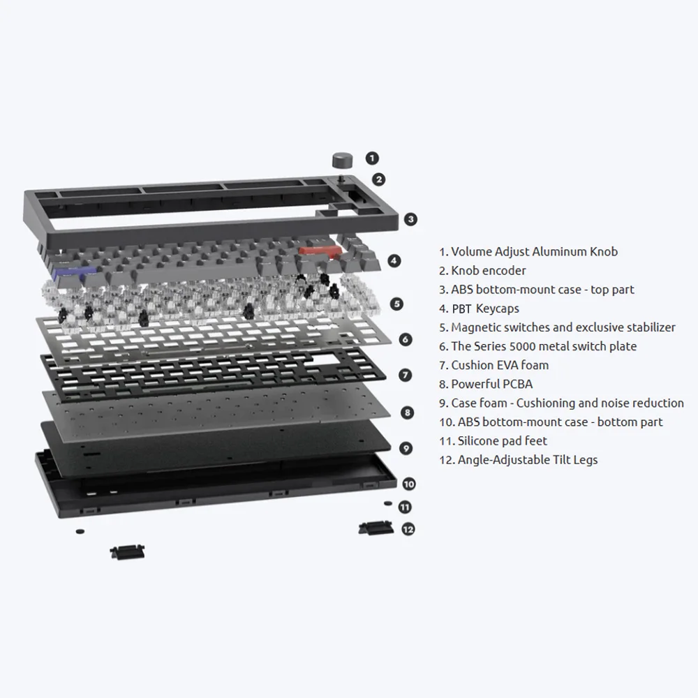 Drunkdeer a75 Rapid Trigger mechanische Tastatur, tkl Gaming 