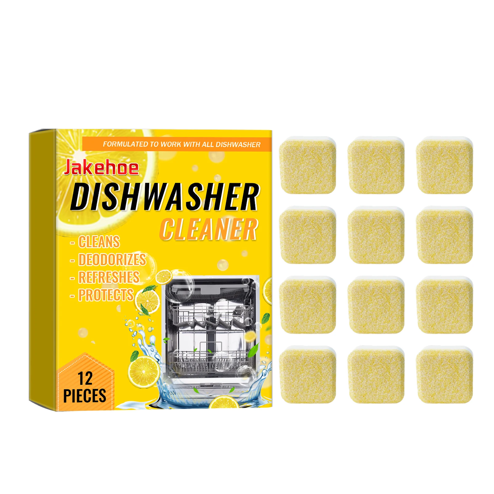 Dishwasher Cleaning Tablets Heavy Oil Stains Remover