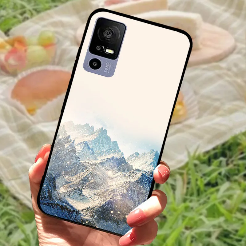 Sleek Black Shockproof Soft TPU Phone Case - Elegant Fashionable Protection