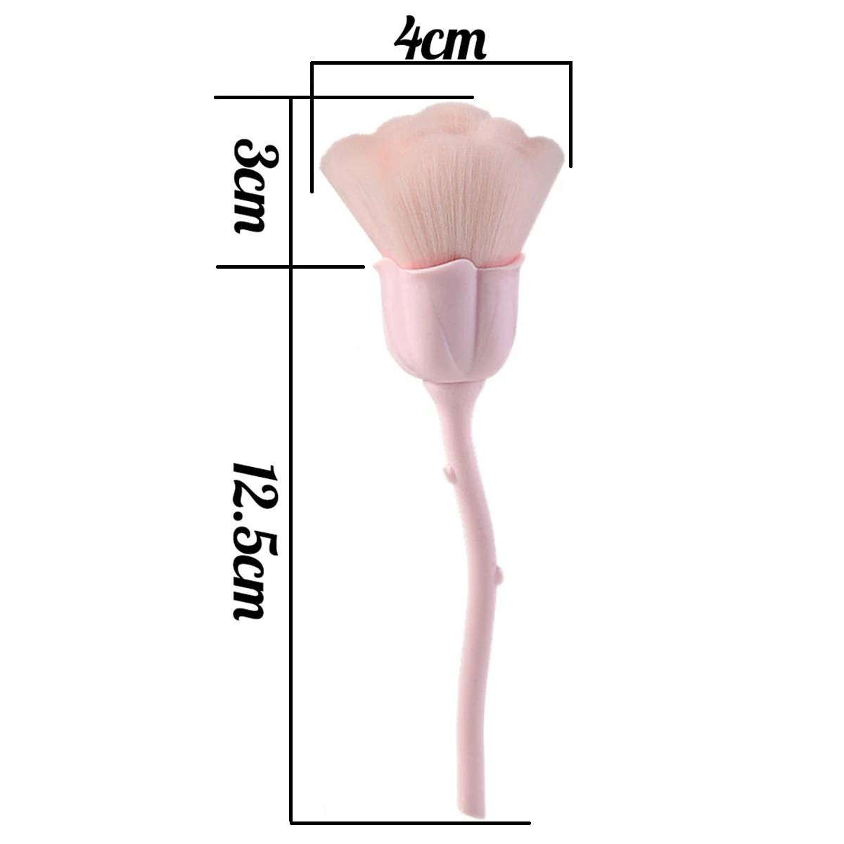 Flower Nail Brush For Manicure Rose Nail Art Brush Nail Accesories Tools Popular Round Small Gel polish Dust Cleaning Brushes