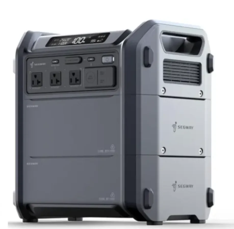 Segways Portable Power Station Cube 2000, 2200W AC Outlets, 2048Wh LiFePO4 Expandable Battery Capacity up 5kWh Solar Generator