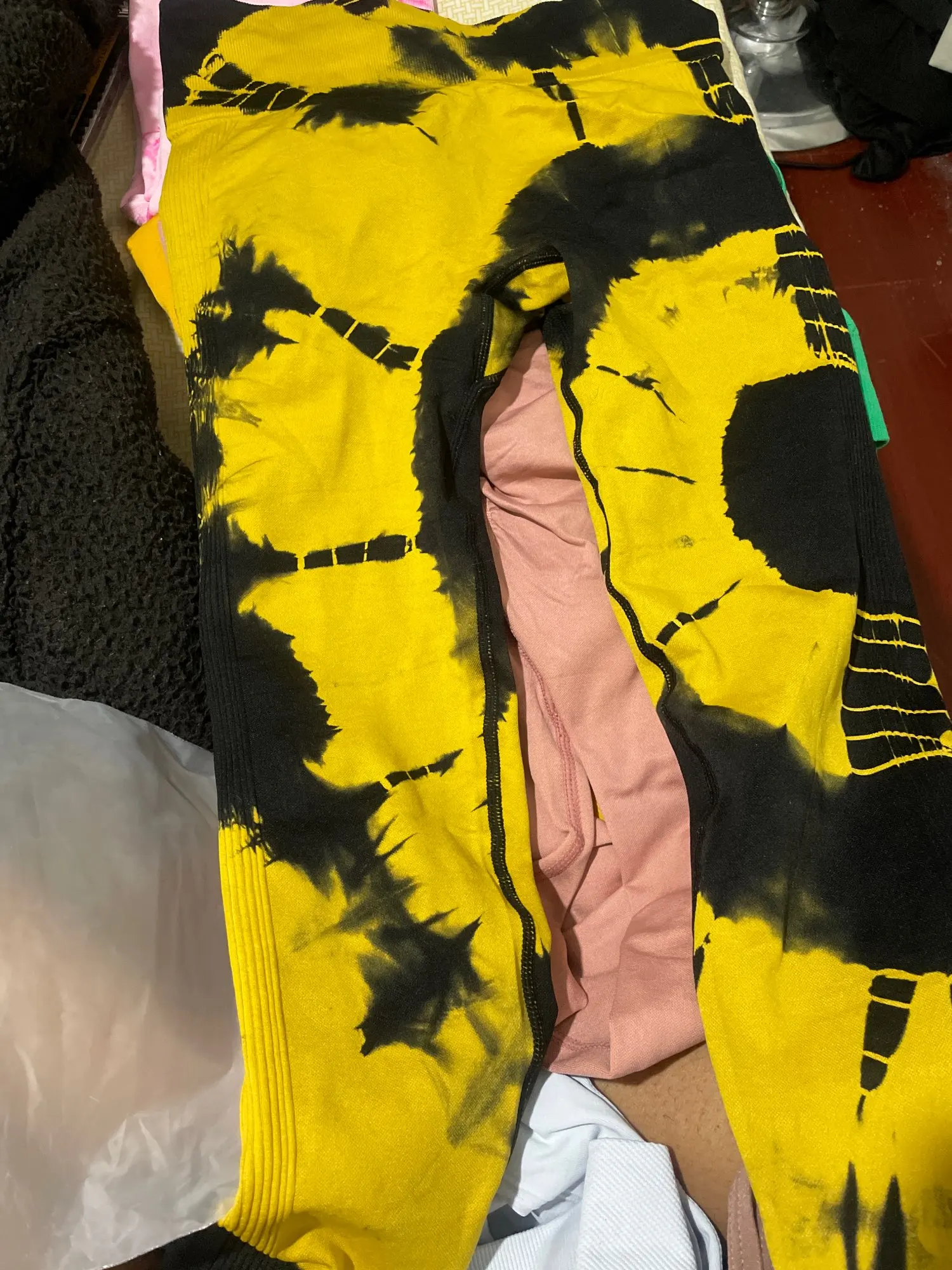 Women's High Waist Seamless Tie Dye Yoga Leggings photo review