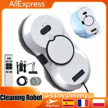 500MAH 80W Robot per la pulizia delle finestre 5600PA Robot per la pulizia delle finestre a spruzzo elettrico ad alta aspirazione Prevenzione delle cadute Pulitore remoto