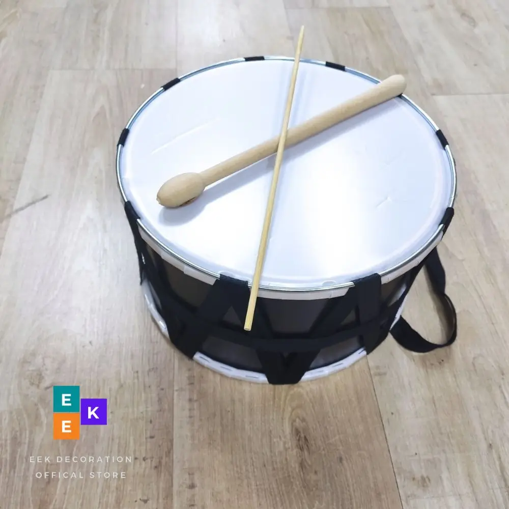 Children's Drum Made of Real Material - Mallet and Stick Included 30 Cm High Sound Quality Toy For Kids