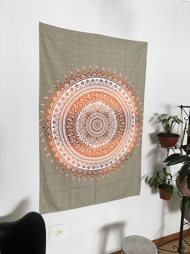 India Mandala Tapestry Wall Hanging Boho Decor Wall Cloth Tapestries Psychedelic Hippie Night Moon Tapestry Mandala Wall Carpet
