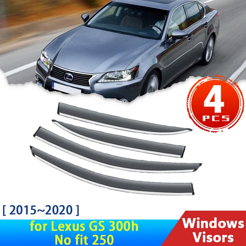 Deflectores para coche, accesorios Lexus GS 300h 2015 ~ 2020 GS300h 2016 2017 2018 2019, visores de ventana lateral, protectores de cejas para lluvia y viento, 4 Uds.| | - AliExpress