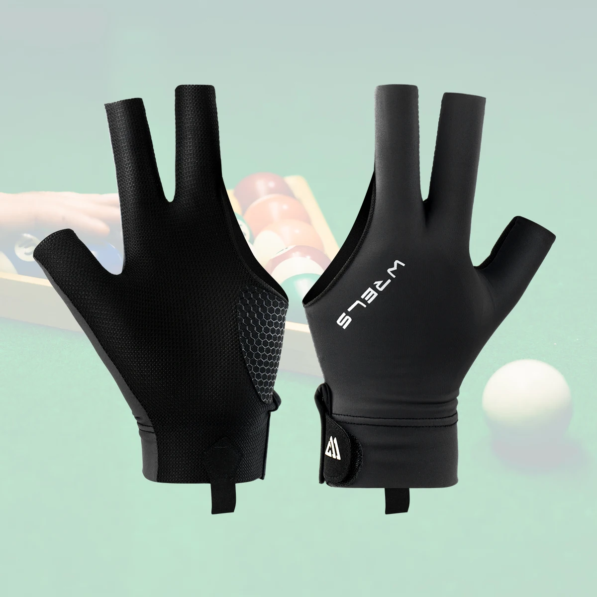 1Pc Billiards Glove Left Hand Three Finger Snooker Billiard Glove Non Slip Stickers Elasticity Billiard Training Gloves Accessor