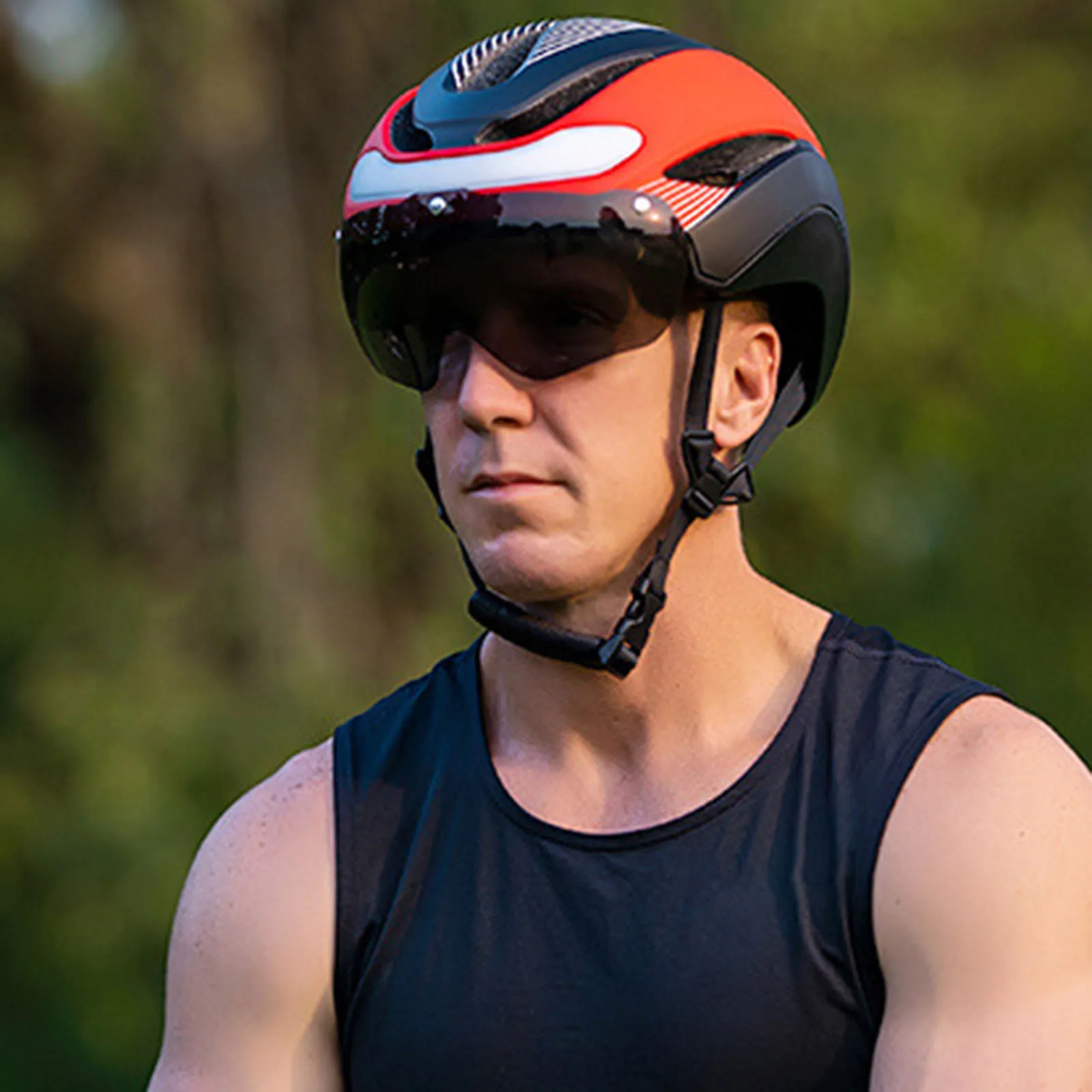 Description Picture 5 of itemBike Helmet with Light Sports Helmet w/ Adjustable Chin Strap for Outdoor Sports Riding Skateboard Skating