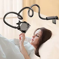 Adjustable 360° Rotating Lazy Phone Holder with Clamp – Flexible Bed Desk Mount Stand for Home & Office