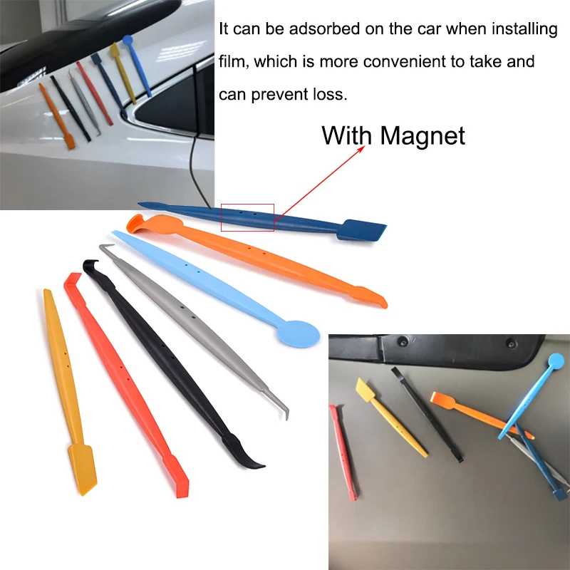 1/13 Car Vinyl Wrapping Tool Carbon Film Wrap Micro Stick Squeegee Scraper Edge Detailing