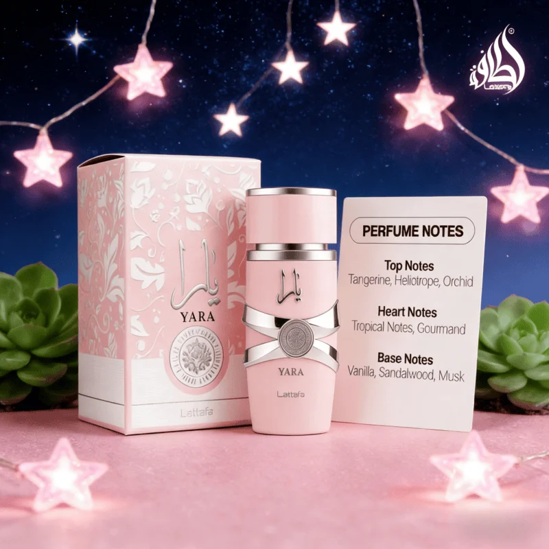 Lattafa Yara 3.40 Ounce / 100 ml Vanilla Gourmand, Fruity Floral - Eau de Parfum Long-Lasting Fragrance for Women festival gift