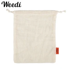 Eco - Friendly Reusable Organic Cotton Produce Bags - Set of 3/5/10 - 5PCS (S 25x25cm)