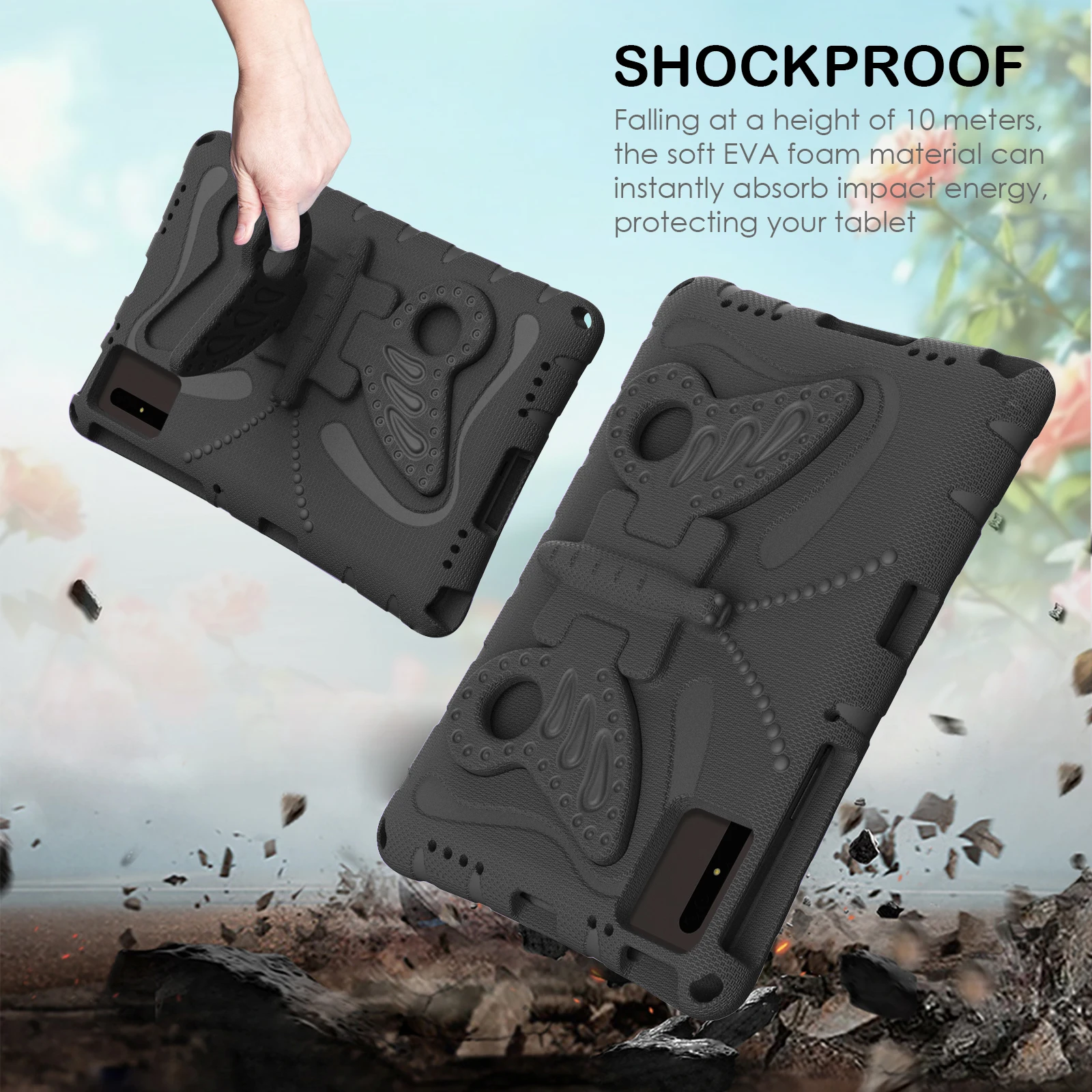 Children's Lightweight Shockproof Tablet Case with Kickstand, 11-Inch
