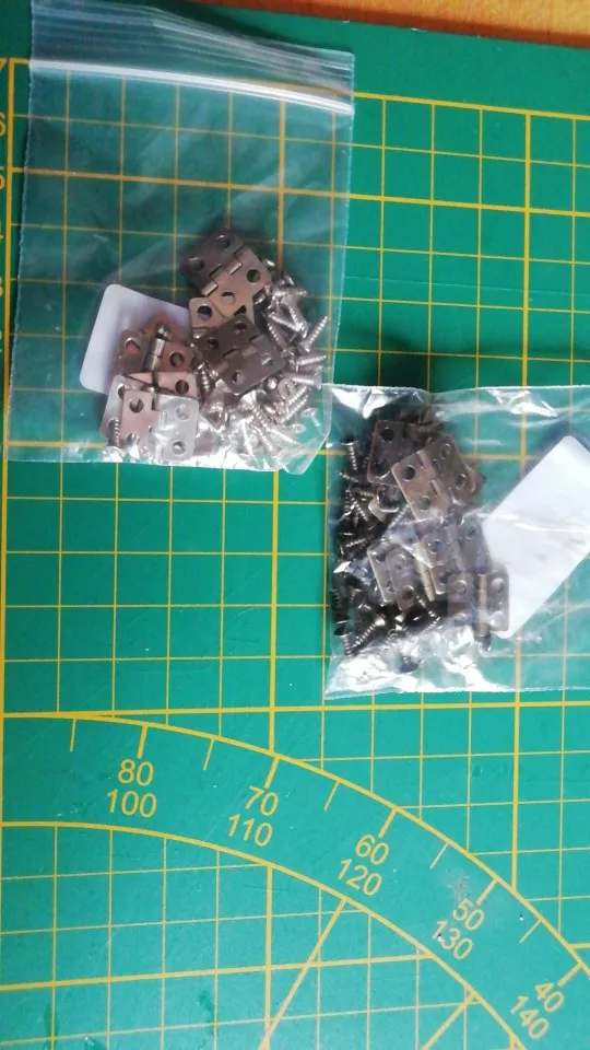 Mini Hinges Iron with Screws Furniture Cabinet Drawer Wooden Box Butt Metal Hinges Hardware 180 Degree Miniature DIY Accessories photo review