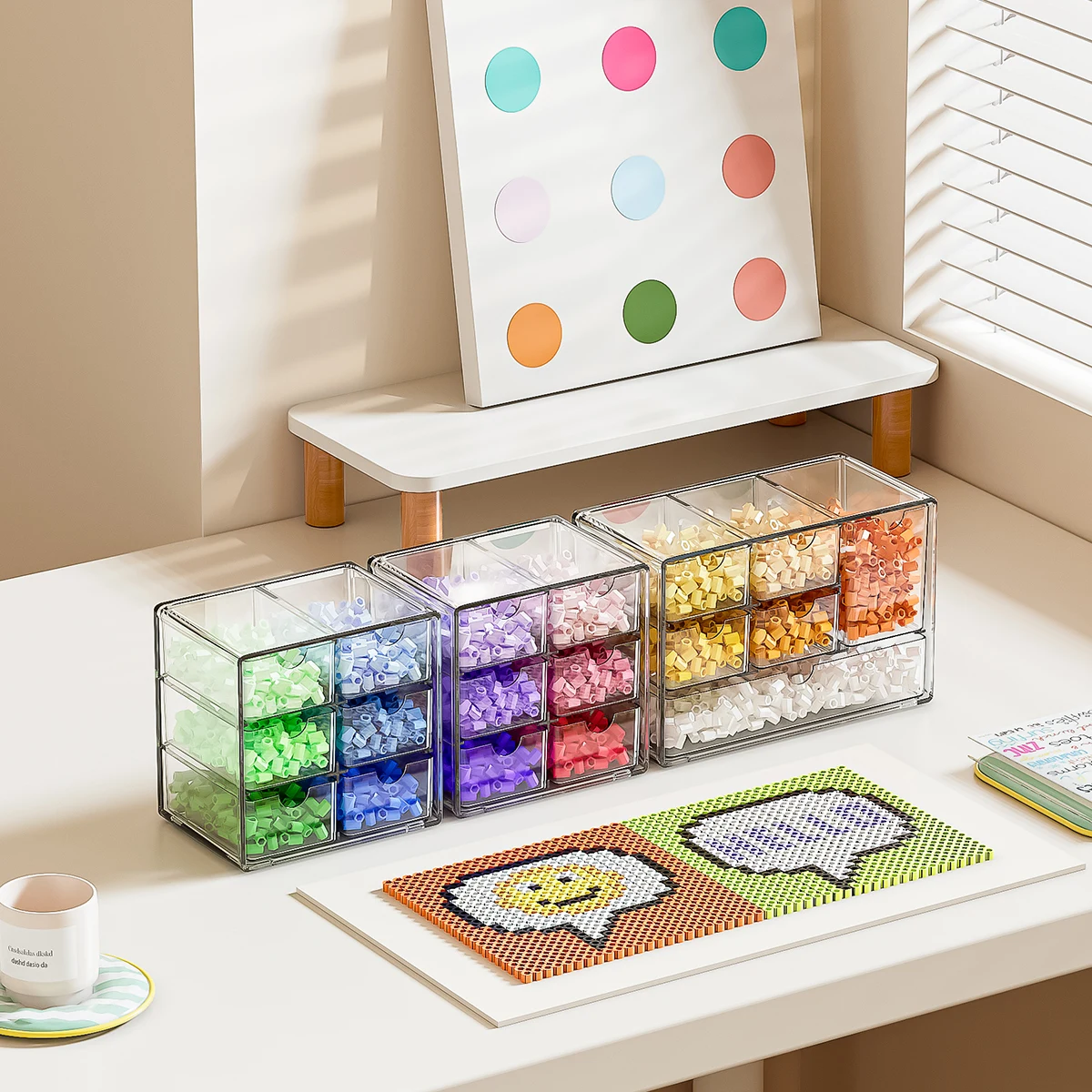 Clear Acrylic Multi-Drawer Organizer for Office, Makeup, and Jewelry Storage
