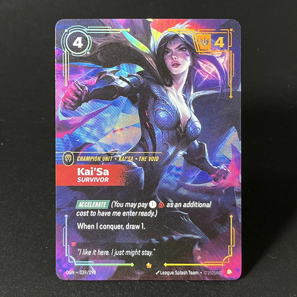 Riftbound DIY Champion/Unit/Spell/Gear Spielkarte Animierte Texturierte Folienkarte Tausendschwänziger Wächter Ahri VERFÜHRERISCHE Kai'Sa Zeitverzerrung – Detail 10