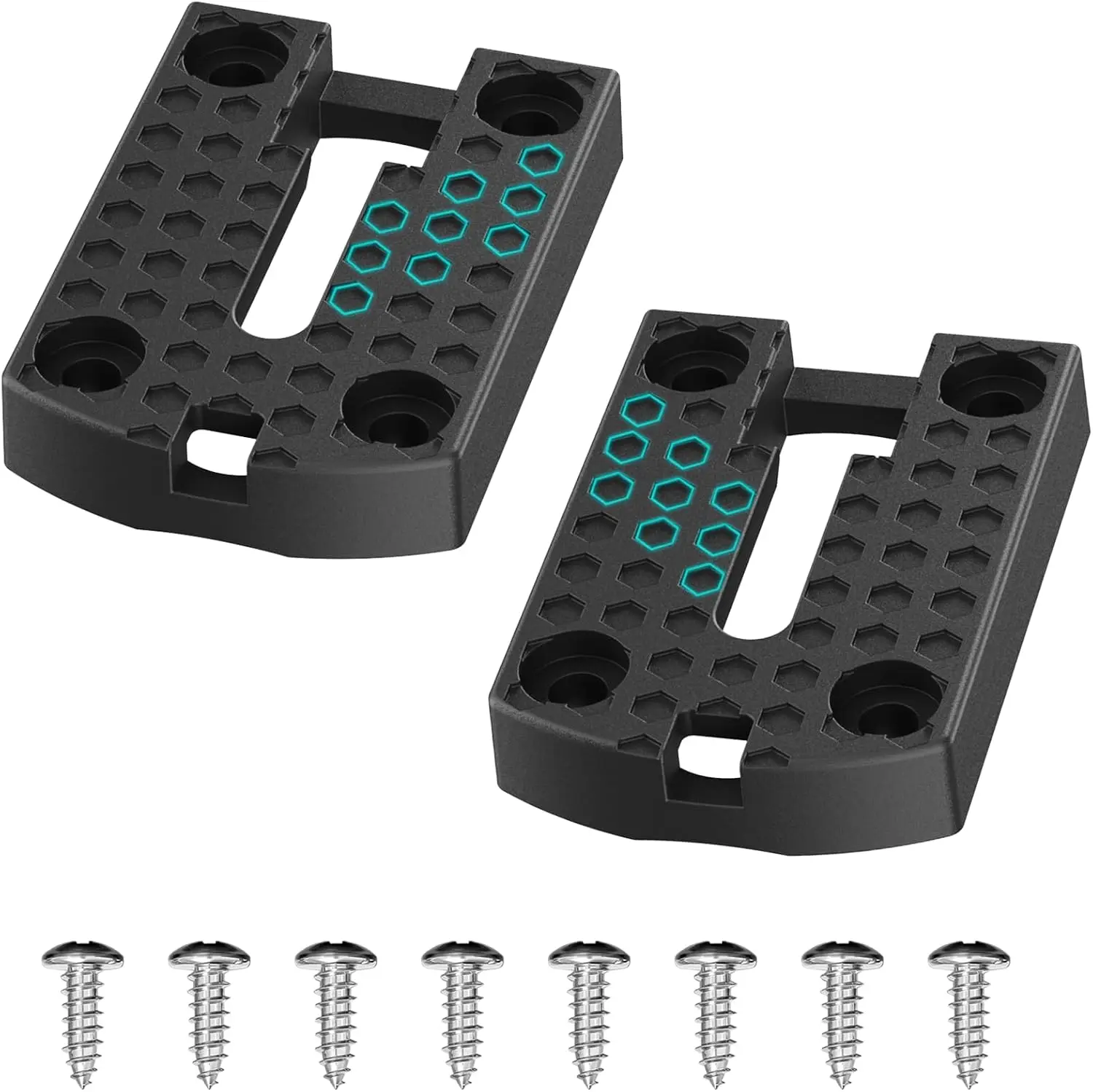 2 חבילות מסילת קיאק עם אחיזה מובנית בגדלים שונים, פרופיל נמוך למסילת קיאק, ציוד קיאק להחזקת מקל דייג, מחזיק כוסות