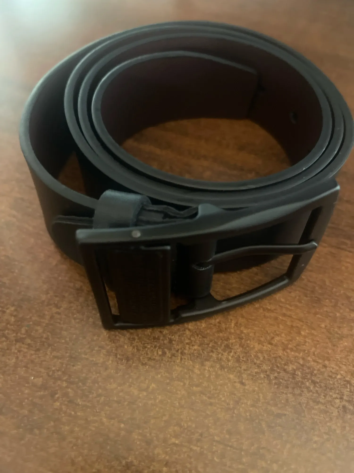 MIDNIGHT SOVEREIGN™ – Black Buckle Genuine Leather Belt photo review