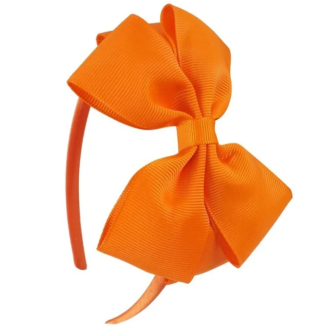 Vibrant Solid Color Bow Hairbands for Kids - Stylish Ribbon Hair Accessories for Girls