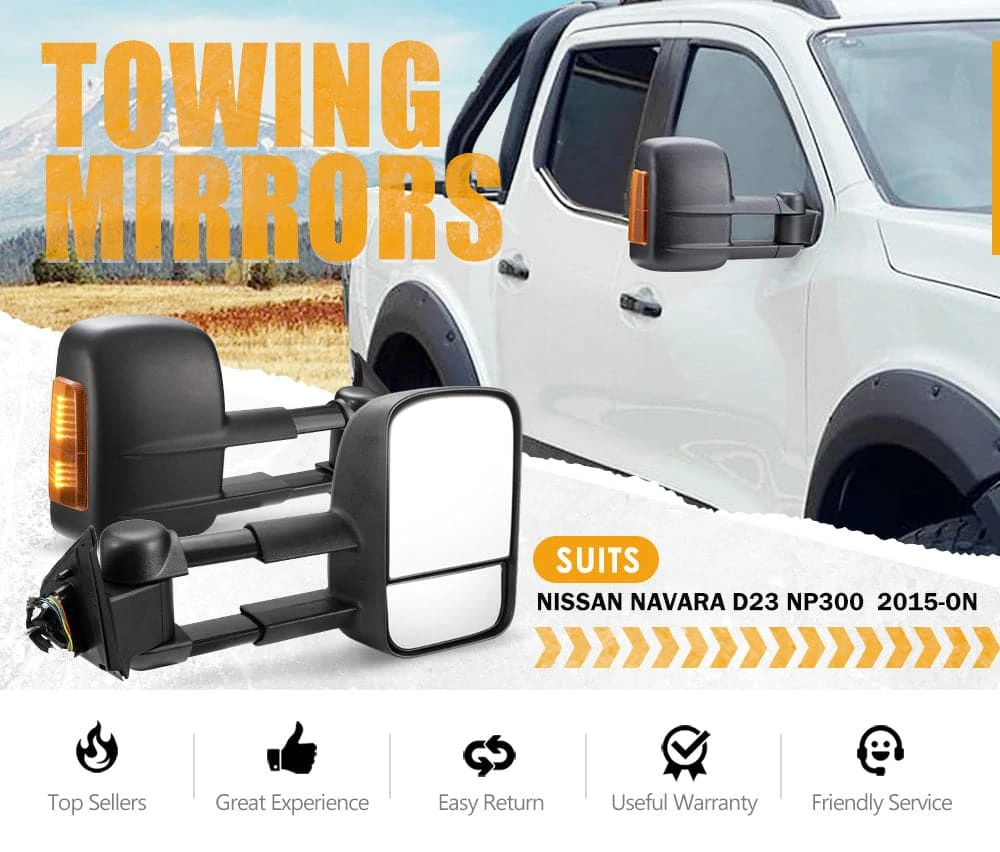 Specchietto Retrovisore Sostitutivo Per Nissan Navara D40 (2005-2015) | Vetro Riscaldato, Ampia Visuale, Lato Guida - 4