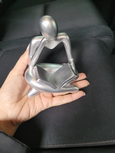 Contemplative Intellect,  Modern Thinker Reading Book Statue - Enhancing Home and Office Spaces photo review